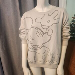 Disney Mickey Mouse Graphic Sketched Mickey Sweatshirt Lightweight Fleece Sz M